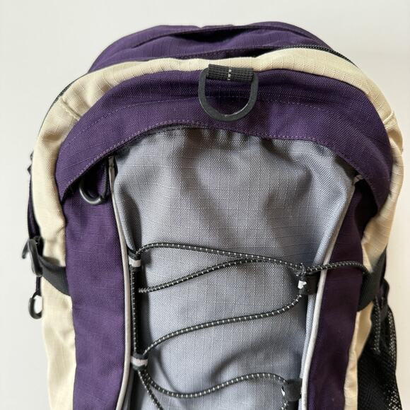 Lands’ End Backpack Purple Gray Tan Outdoor School Hiking Travel Bag 11x16" - Picture 3 of 13